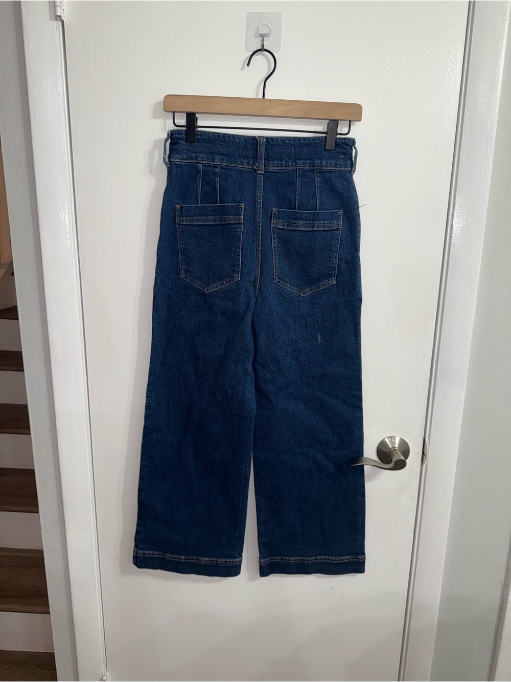 Pilcro The Skipper Seamed High-Rise Crop Wide-Leg Jeans $148 Size 27 (sold out) - Picture 11 of 12